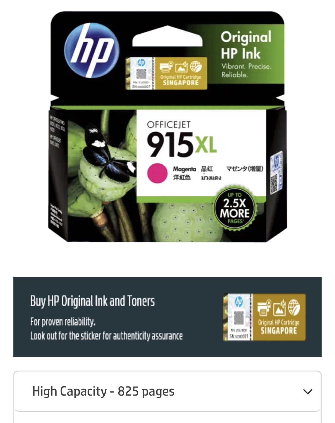 Genuine Hp Xl Xl Black Cyan Magenta Yellow Original Ink