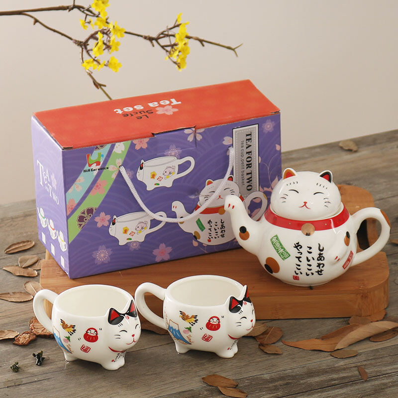 JapaneseStyle Ceramic Cute Cartoon Lucky Cat Scented Tea