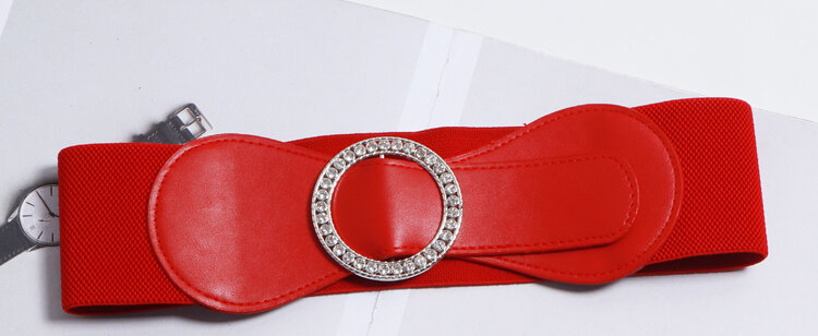 elastic rhinestone belt