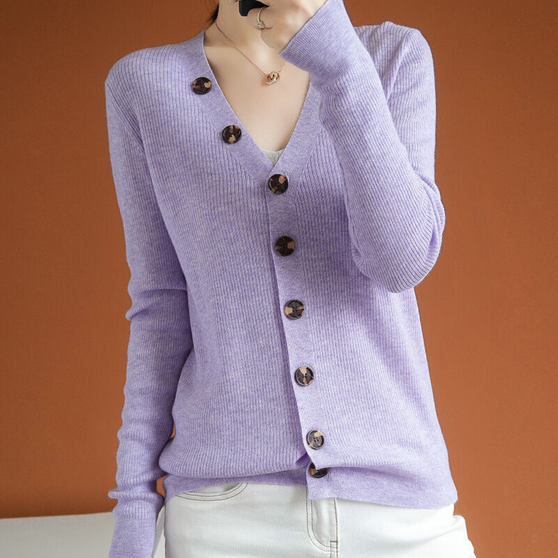 thin wool cardigan