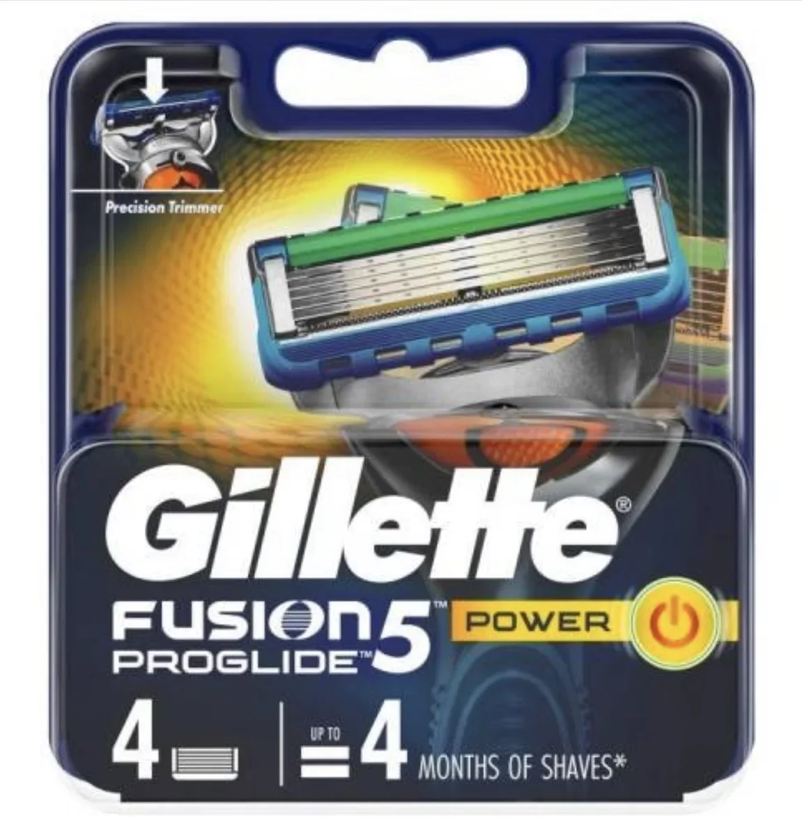 Gillette Fusion Proglide Power (Pack of 4)