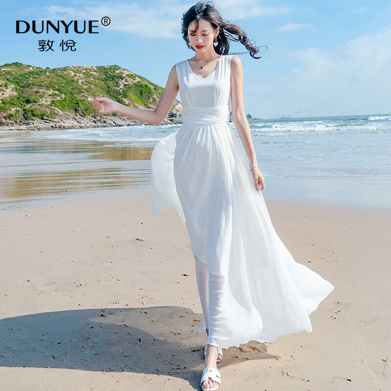 White beach maxi dress Clearance