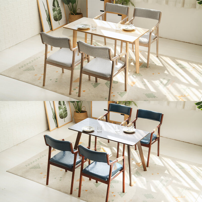 Download Simple Solid Wood Dining Chair Retro Nordic Modern ...