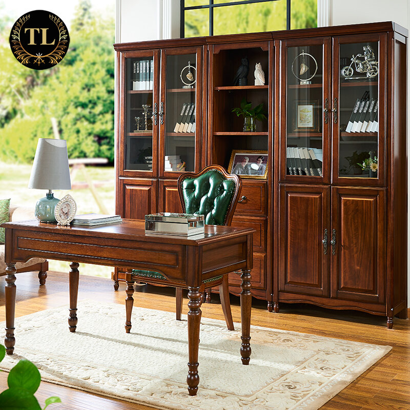 American Style Bookcase Combination, The Solid Wood Cabinet Company