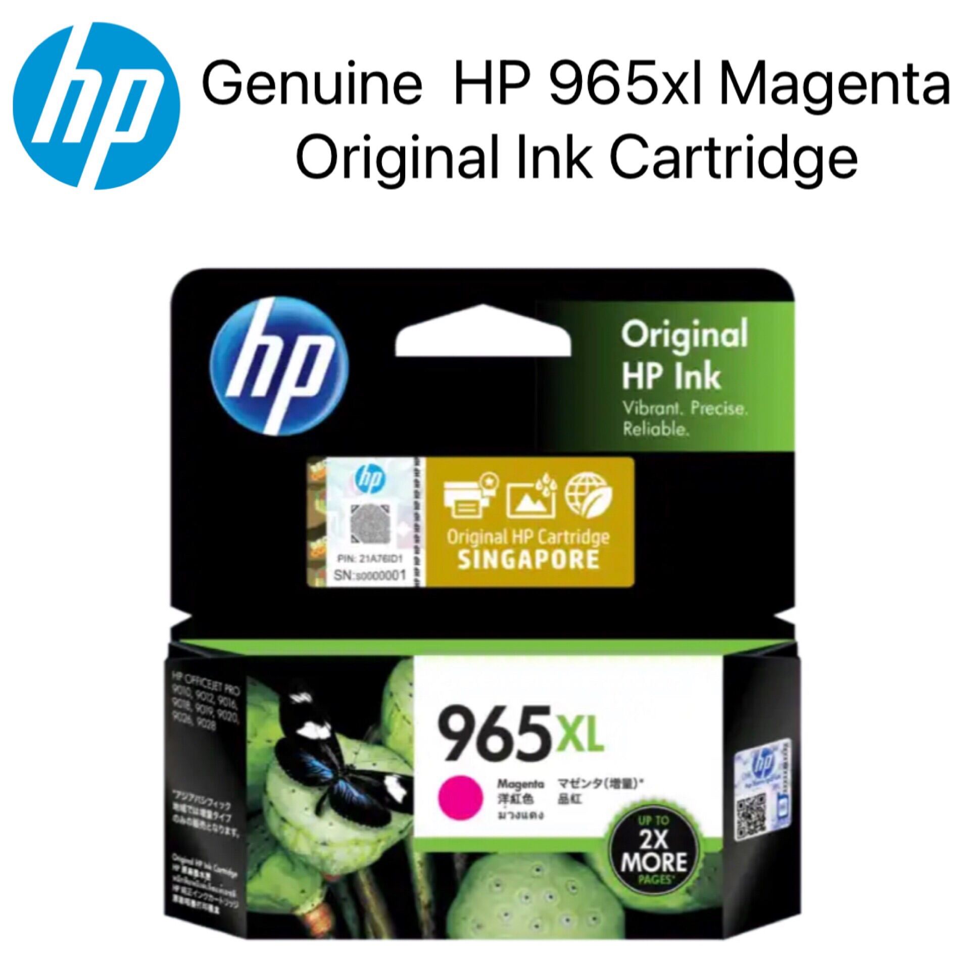 Hp 965xl High Yield Original Ink Cartridge For Hp Officejet Pro 90109020 6 Months Limited 4030