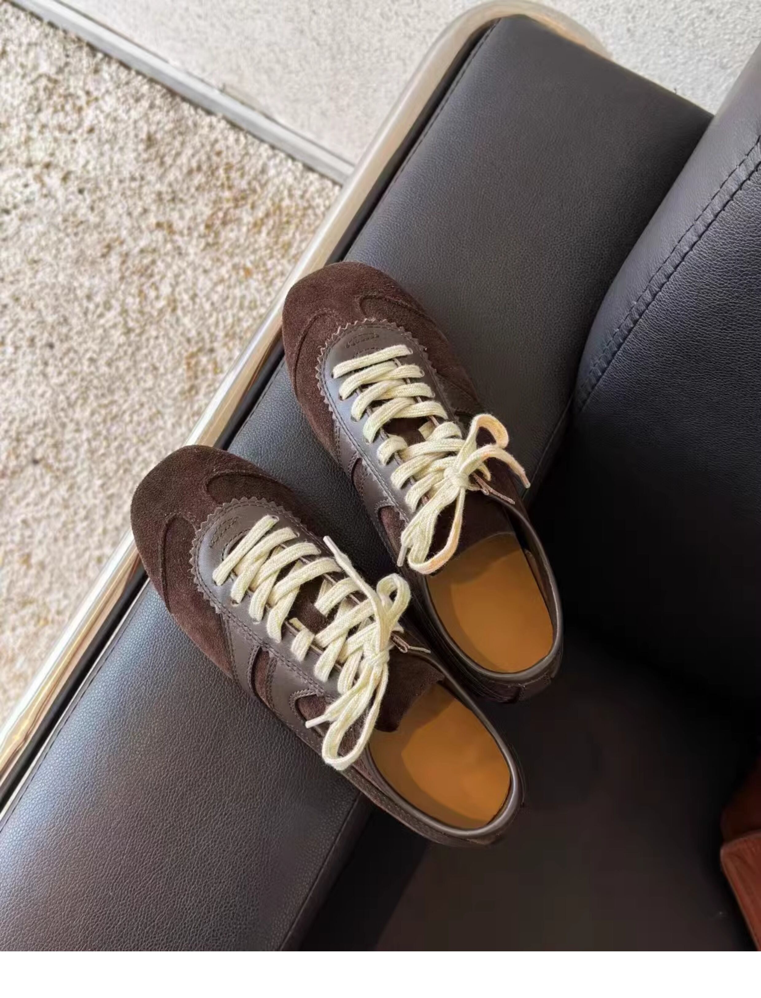 Olive Green Agam Shoes Deqin Casual Sneakers Women's Flat Bottom Sports Shoes Easy to Wear Comfortable Leather Interior · v12