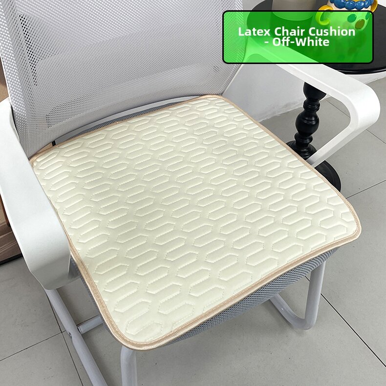 Latex Cooling Mat Office Chair Pad Ice Silk Breathable Seat Cushion Modern Simple Style Pure Color for Summer Home Decor
