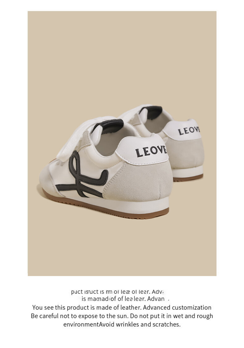 White Sporty Flat Bottom De Xin Women's Shoes Spring Autumn New Style Color Block Retro Dad Casual All-Match Running Shoes · v7