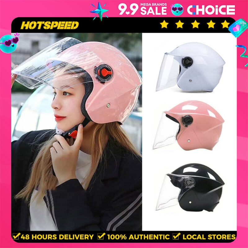 HOTSPEED Motorcycle Half Face Helmet, Universal Road Racing, All Seasons