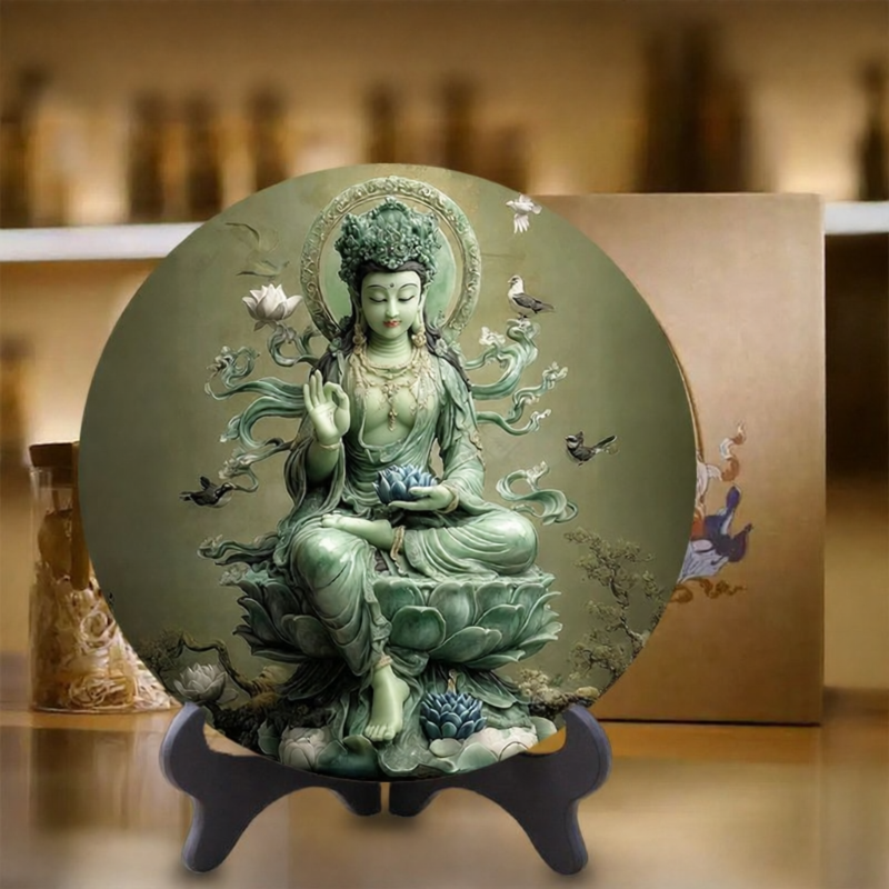 Blessing Auspicious Happiness Green Tara Bodhisattva Ornament