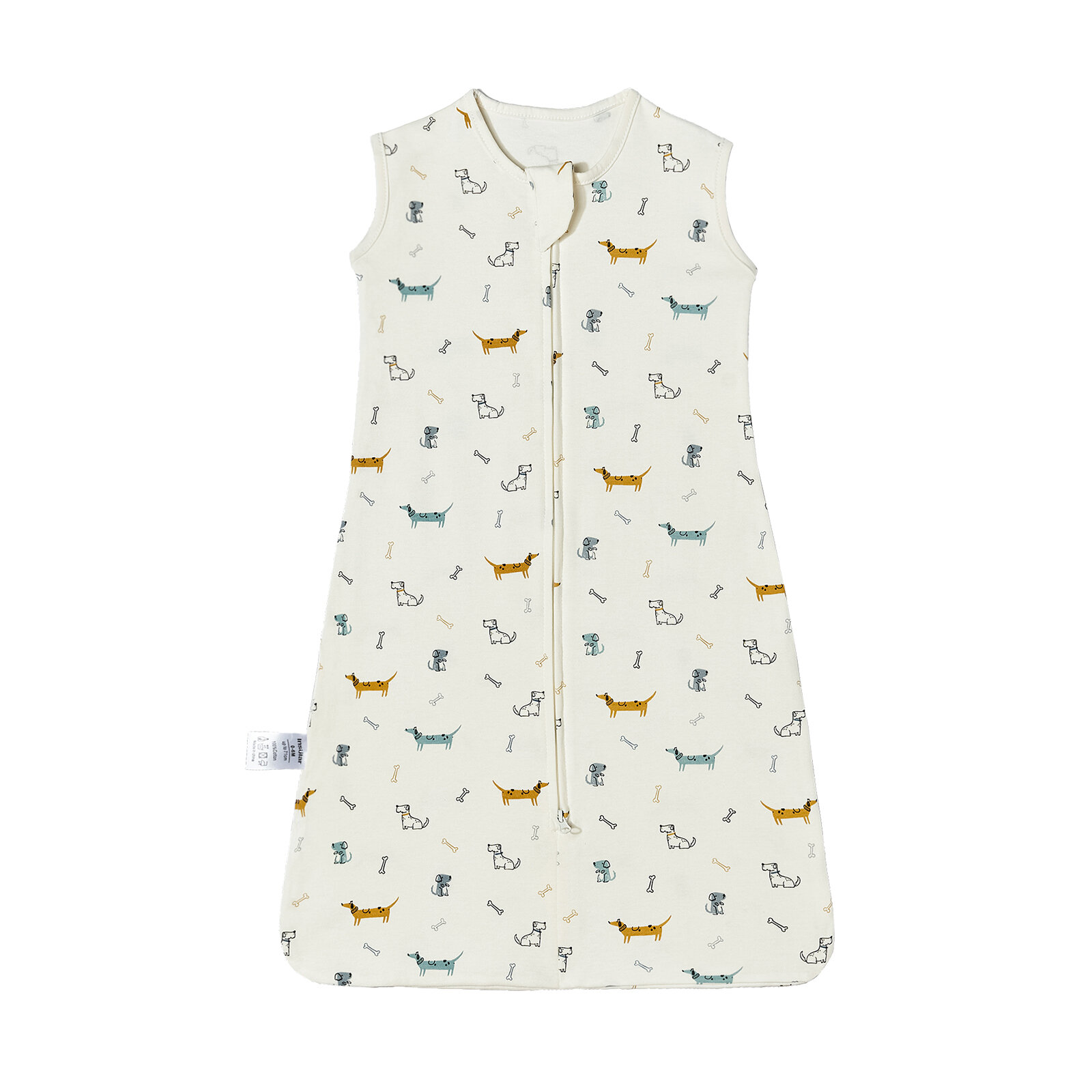 Insular | New Cotton Fabric Baby Sleeping Bags Sleeveless Vest Newborn Child Anti-kick Quilt Summer Thin Two Way Zipper Baby Sleeping Sack