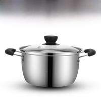 Thickened Stainless Steel Soup Pot Porridge Pot Gas Stove Induction Cooker Home Use Small Noodle Cooking Milk Pan 20/22cm