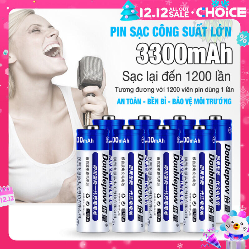 Pin Sạc AA AAA dung lượng cao 3300mAh 1250 1200 900 dùng cho micro, remote, đèn pin, chuột máy tính, đồ chơi trẻ em, thiết bị điện