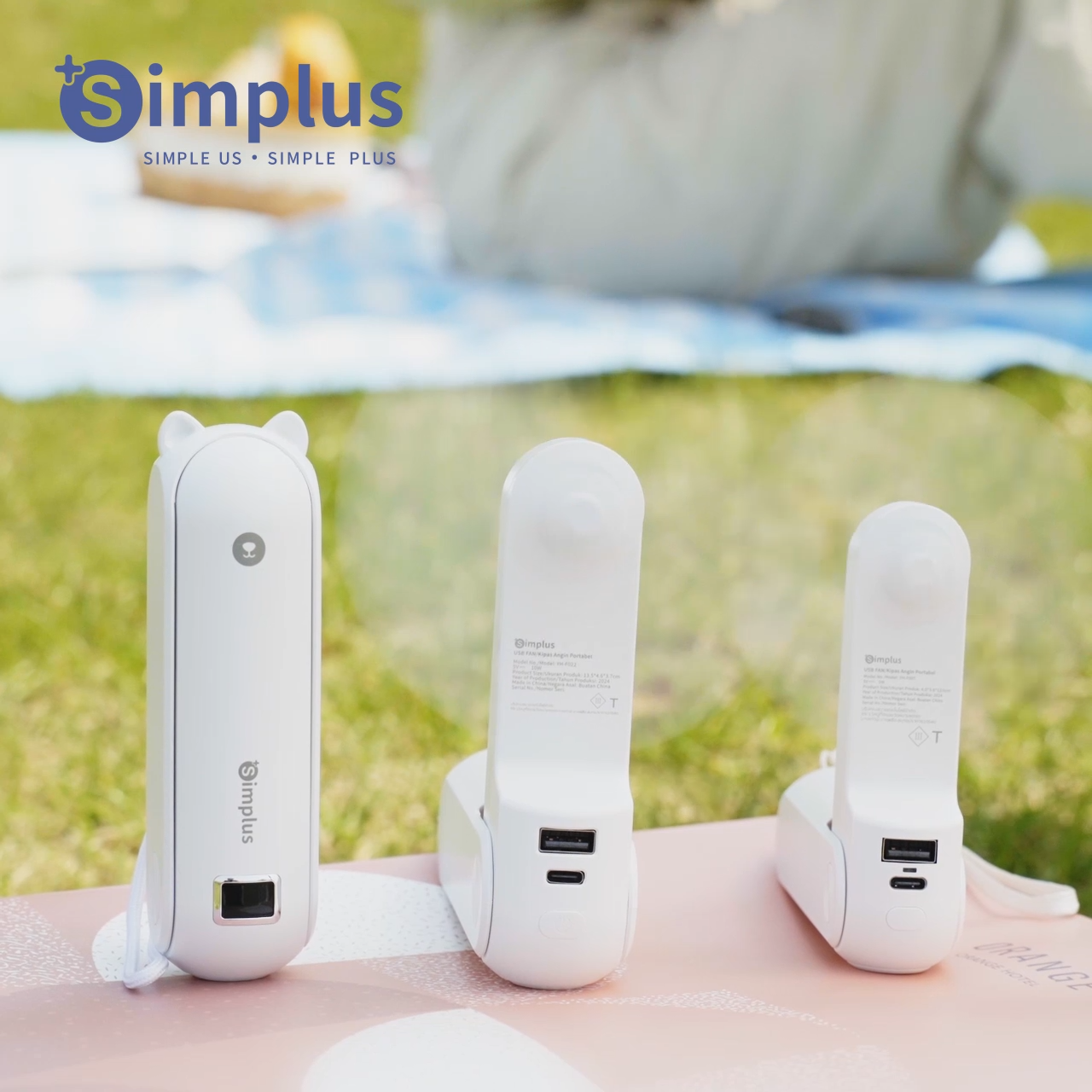 Simplus Handheld Mini Fan Simplus Portable Mini Fan 2000mah/4800mAh Handheld Fans Hand USB ...