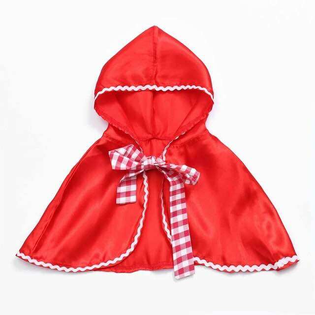strapless open back dress Red Riding Hood Costume Set for Girls