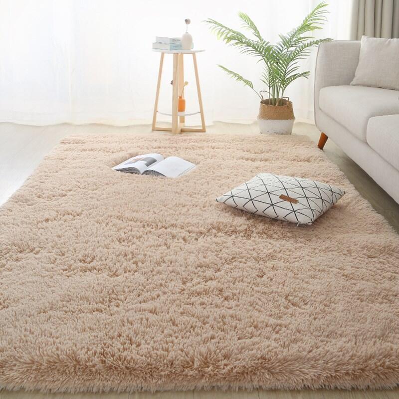 Modern Minimalist Bedroom Carpet Plush Room Window Seat Tatami Floor Mat Living Room Home Use Soft Color Solid Polyester Rug. 