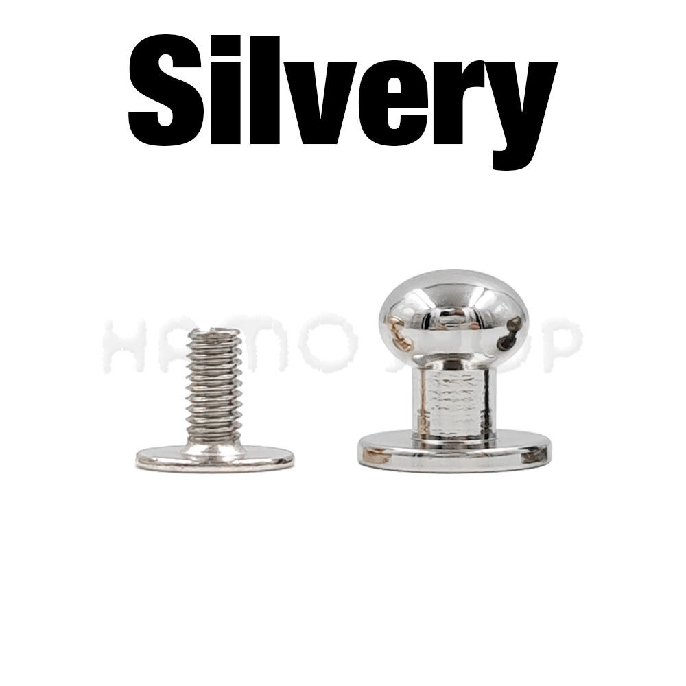 5-10pcs Round Head Studs Screwback Rivets Ball Post Studs Brass Buttons Nail For Leather Bag Craft Hardware DIY Accessories