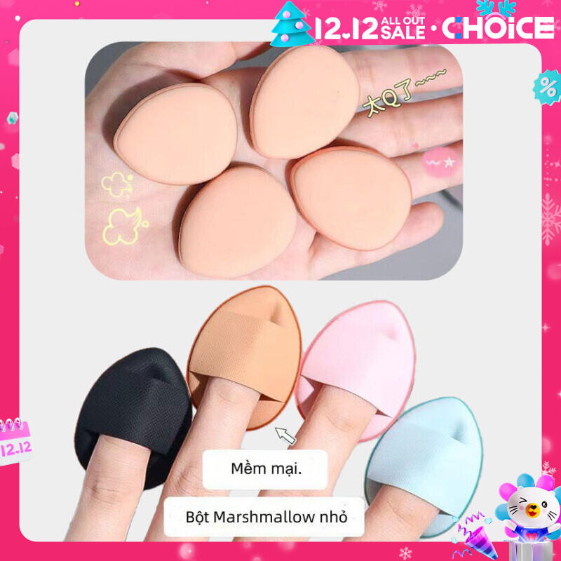 3 cái đóng gói Mini Thumb Air Pad Powder Puff Powder Không dính bột khô và ướt che khuyết điểm BB Cream Makeup Tool