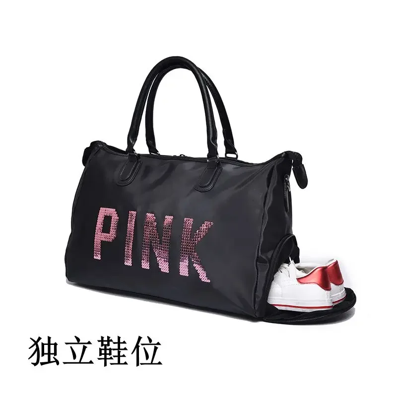 Internet Celebrity Short-Distance Travel Bag Female Hand-Held Luggage Bag Male Korean Version of the Mass Travel Travel Bag Lightweight Fitness Bag-Music of the Tide