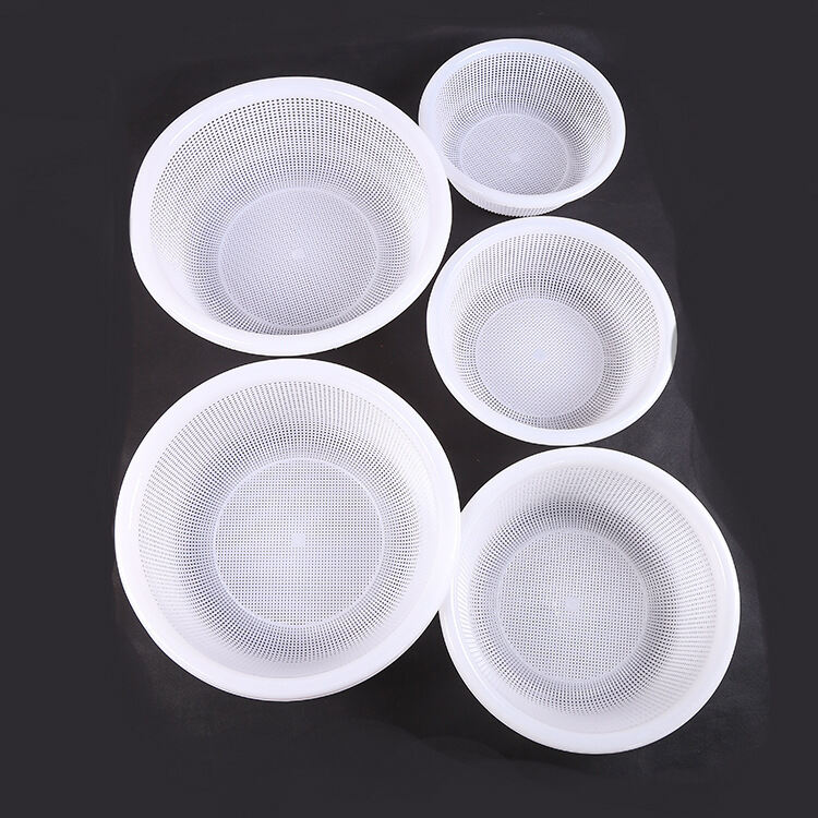 Factory Direct Sales Thickened Plastic round Sieve round Vegetable Washer Basket Drain Basket Plastic Basket Storage Basket Vegetable Washing Basket. 