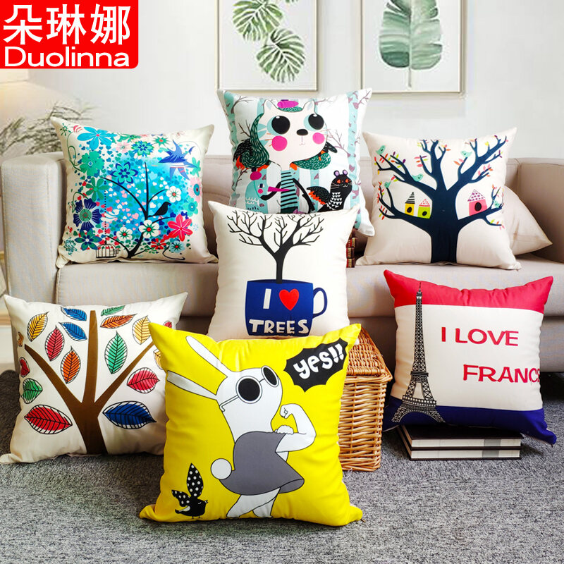 Big Cushion - Square Shape Pillow, Soft Plush, Nordic Style