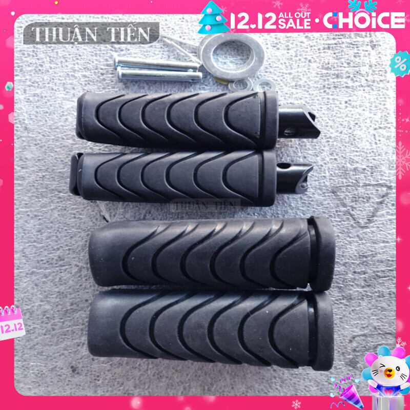 [HCM]BỘ GÁC CHÂN TRƯỚC VÀ SAU WAVE S110 CAO SU DÙNG CHO NHIỀU LOẠI XE BỘ SẢN PHẨM GỒM ĐỦ BỘ 4 MÓN TRƯỚC SAU