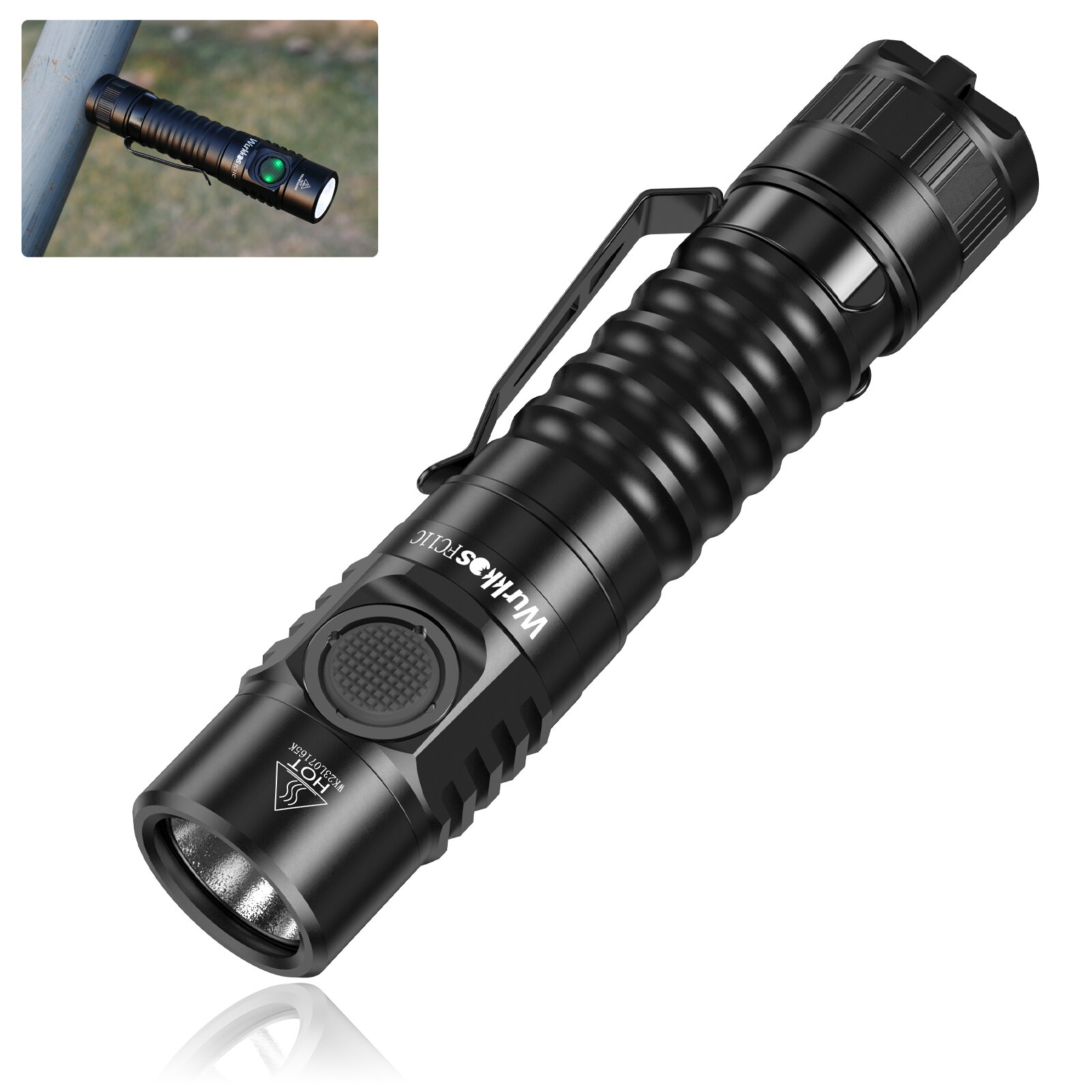 Wurkkos FC11C Nichia 519A 18650 Rechargeable Flashlight Buck Circuit Max Output 1200 LM USB C EDC Torch Hiking