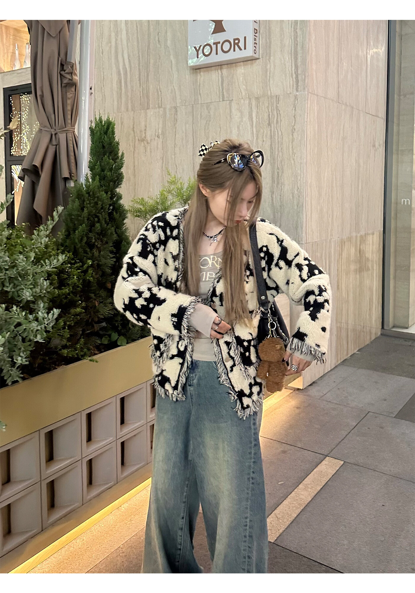 High Waist Wide Leg Jeans Women's Loose Fit Washed out Style Spring Autumn Denim Pants by LUU Peach Joy Slimming Effect · v2