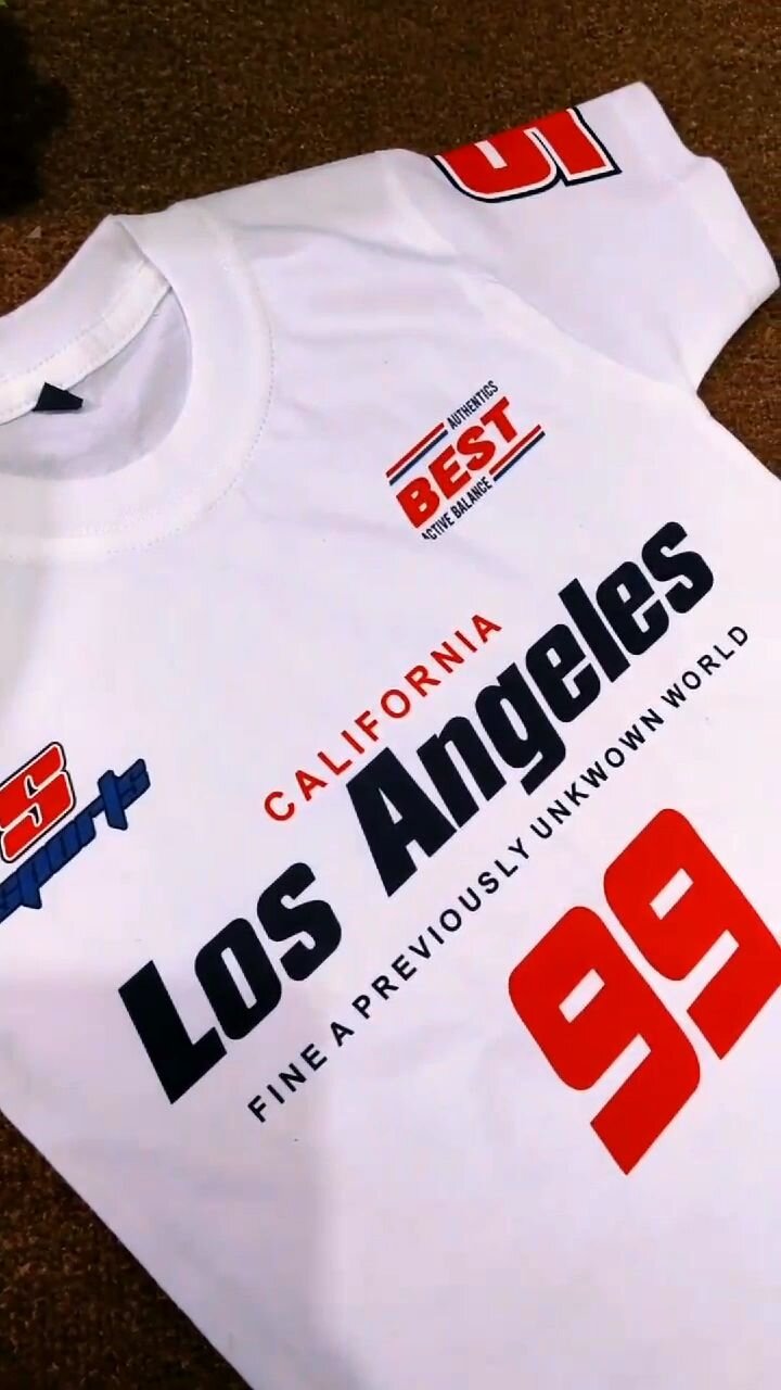 Kaos Anak Laki dan Perempuan Gambar 99 LA Bahan cotton 30s