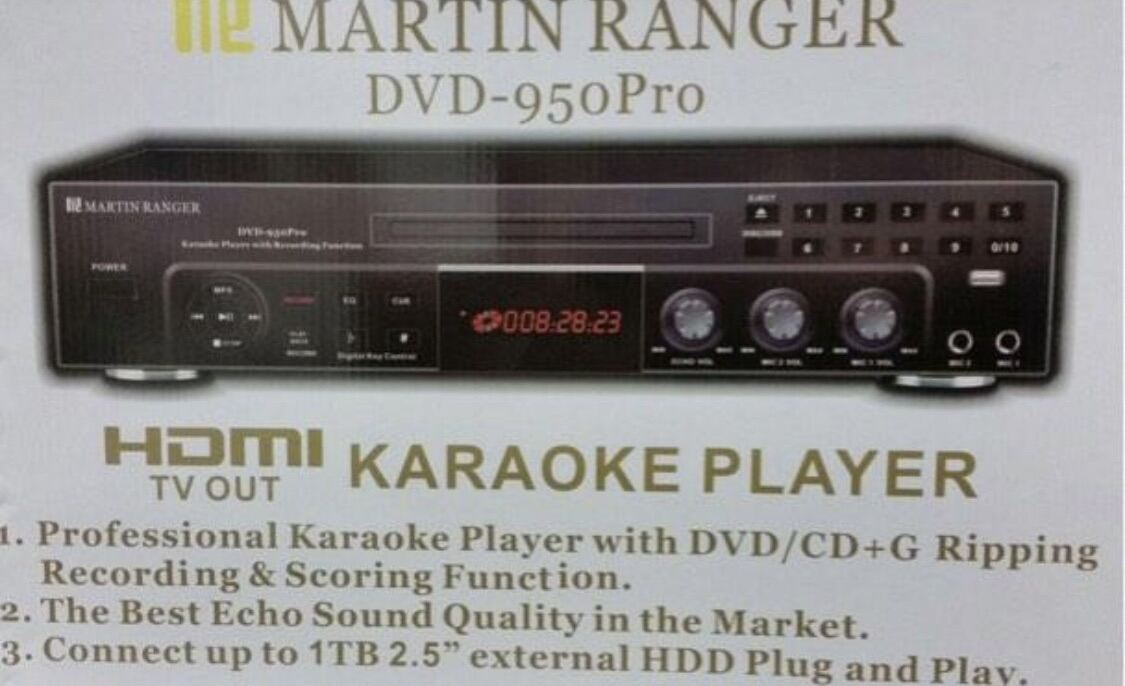 Martin Ranger DVD950PRO<BR>Karaoke Player<BR>With One Free AV-Art DM-909  Dynamic Microphones