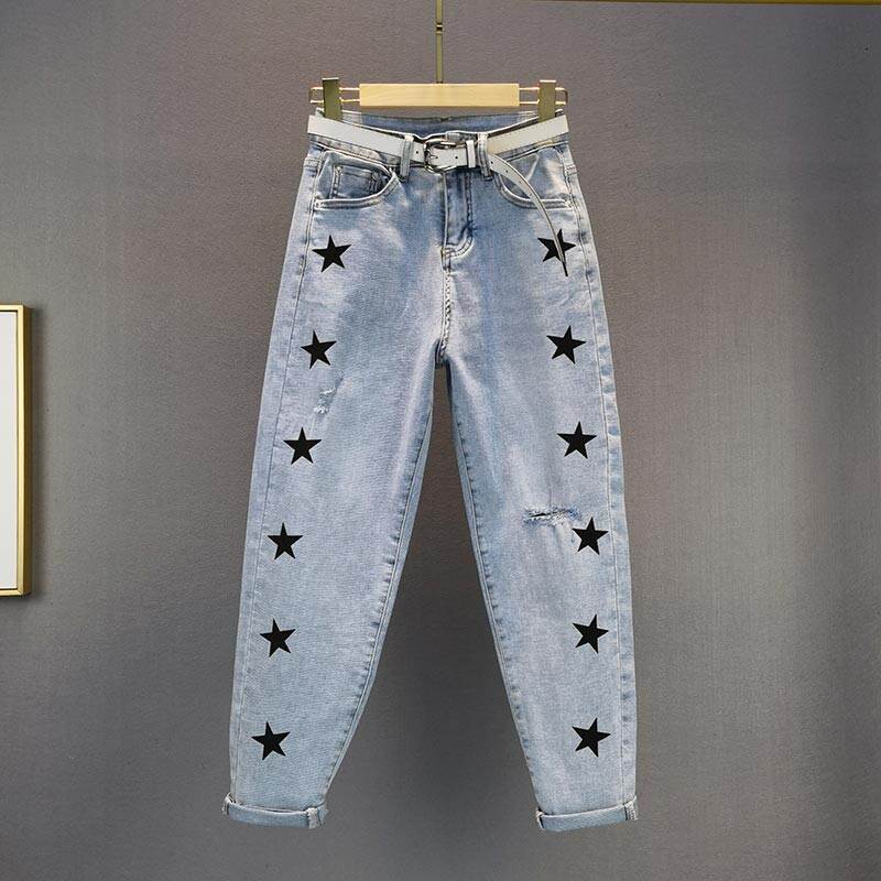 Star printed jeans Clearance