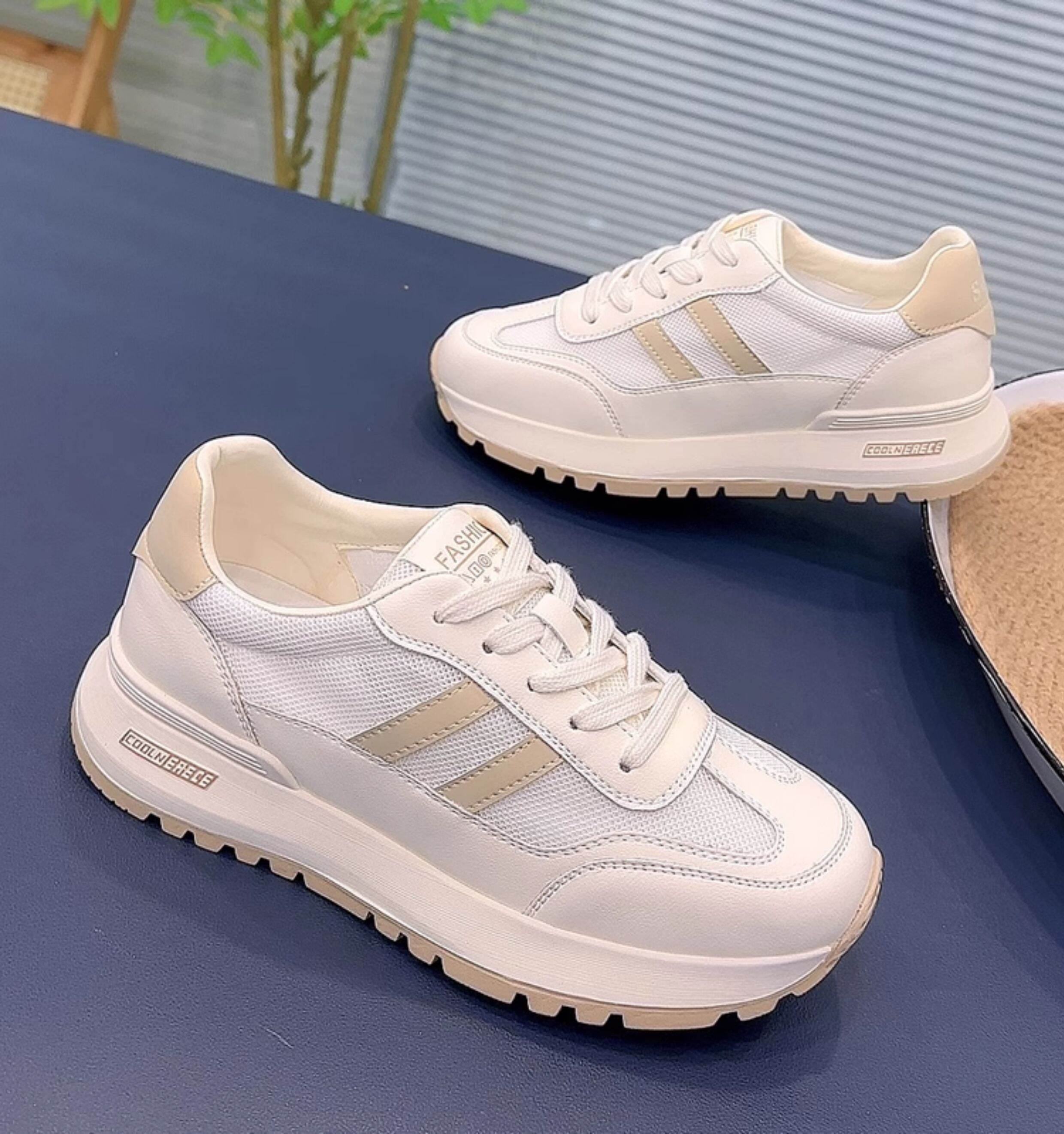 Zapatillas de malla de verano para mujer, zapatillas deportivas informales, estilo papá, modernas, sin cordones, punta redonda, tacón medio, calzado cómodo y a la moda