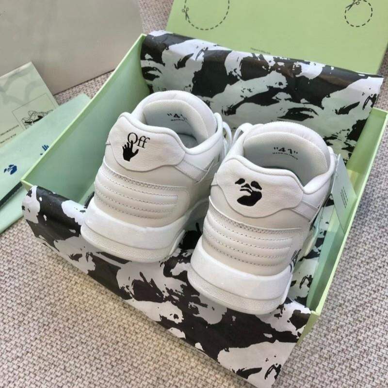 Off-White Thick-Heeled Casual Sports Shoes Unisex Fashionable Leisure Sneakers Luxury Women's Flat Footwear round Toe Mesh Inner · v10