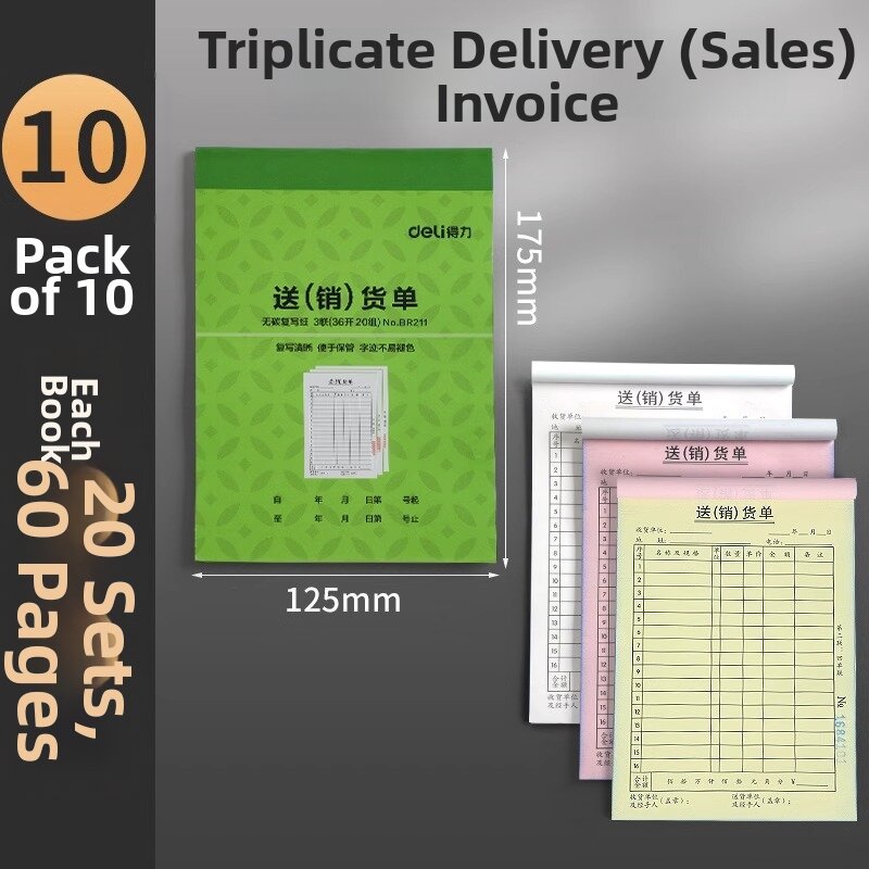 deli | Delivery Sales Outbound Invoice Book 2/3 Copies