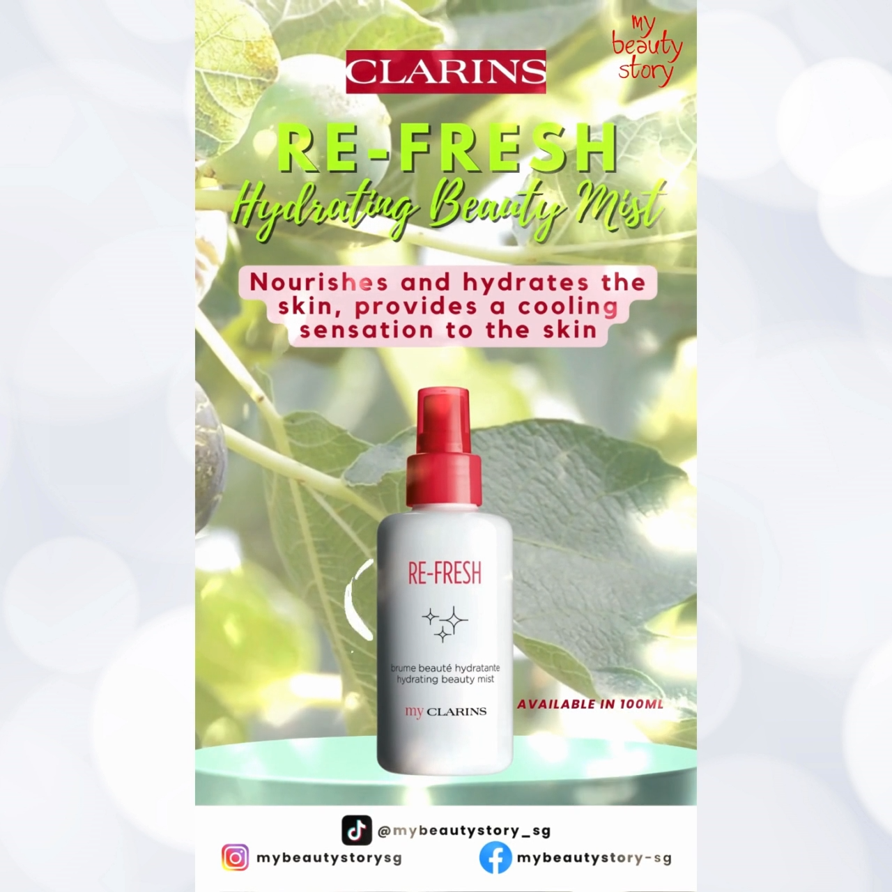 Clarins RE-FRESH Hydrating Beauty Mist 100ml