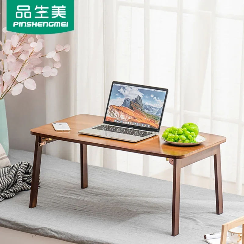 Folding Kang Table Moso Bamboo Low Table di zhuo Computer Desk Low Table Small Coffee Table Bed Activities Table Bay Window Table Desk