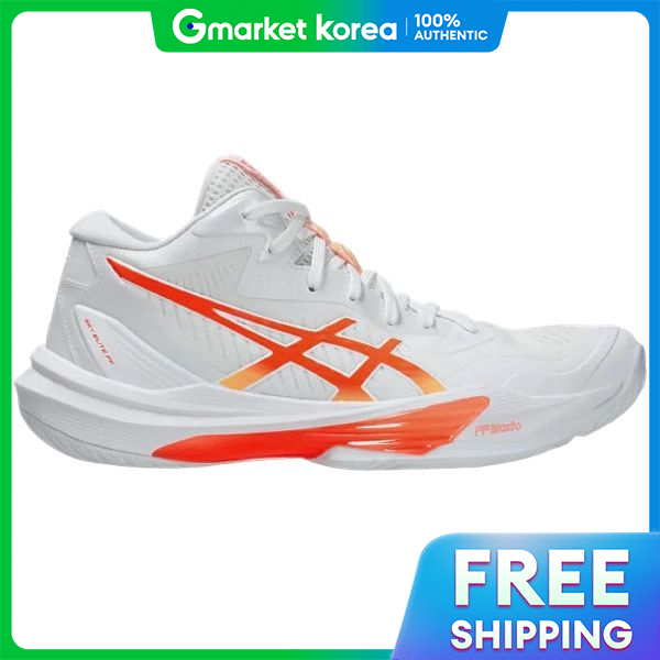 Asics Sky Elite Ff3 Volleyball Shoes - White X Dolphin Grey - Mens