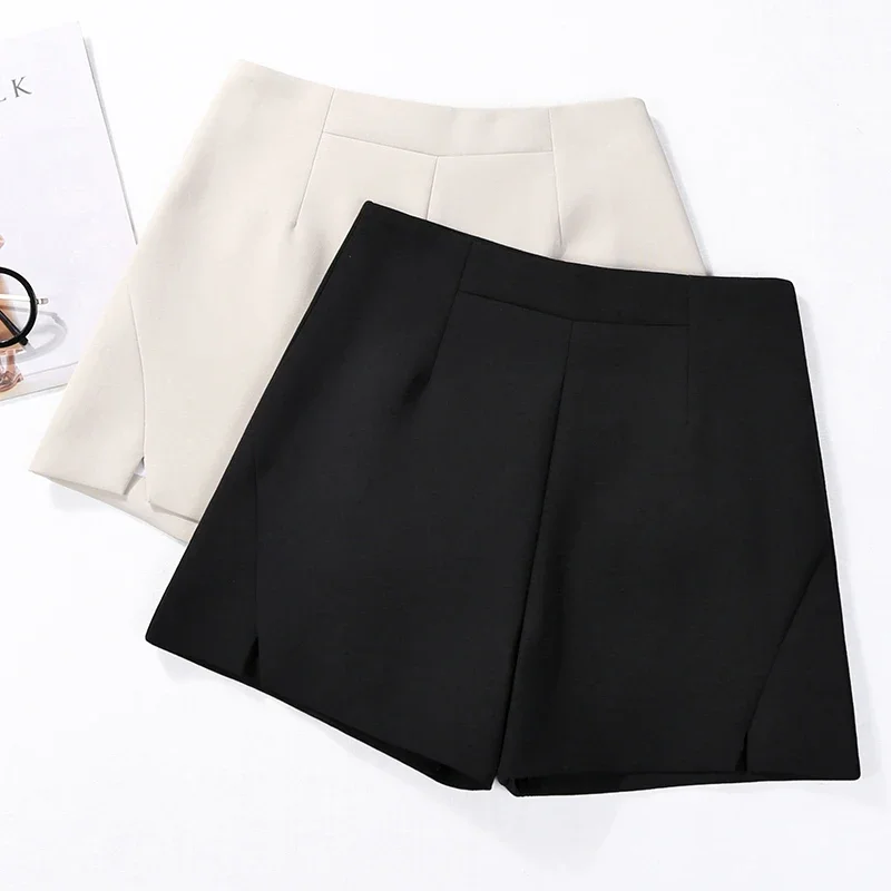 2019 New Suit Shorts Women's High Waist Chiffon Summer Thin Korean Style Loose Slimming A- line Casual Wide Leg Pants