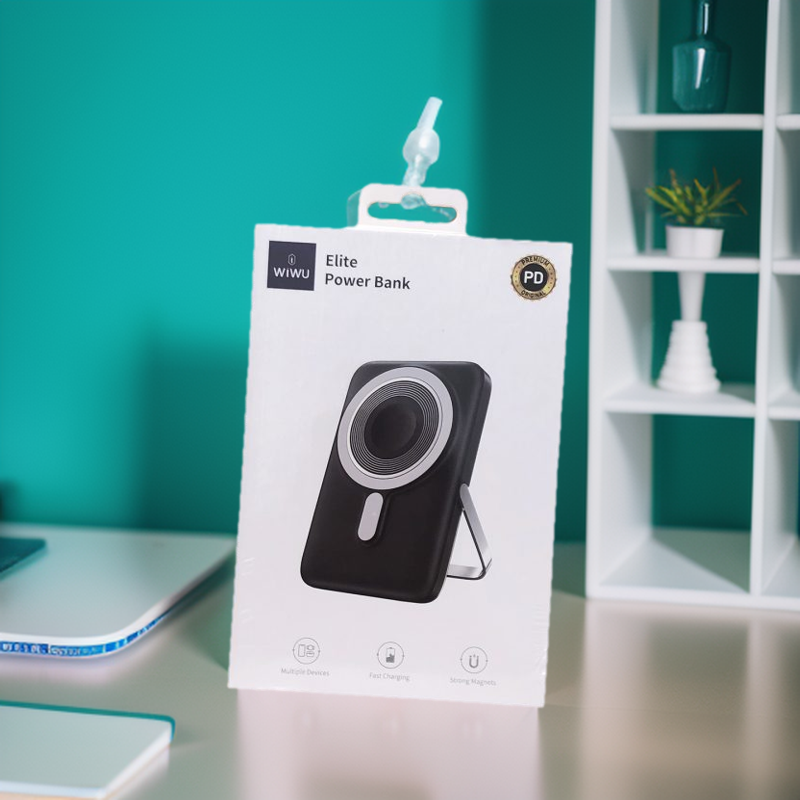 WiWU Wi-P018 Elite Power Bank 10000mAh Magnetic Wireless Charging With Stand. 