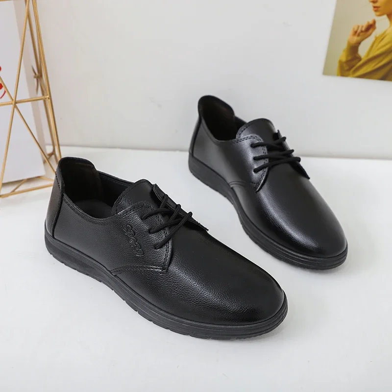 Chef Shoes Male Non-Slip Waterproof Shoes Oil KFC after Kitchen Work Shoes Wear-Resistant Work Shoes Black Shoes Men