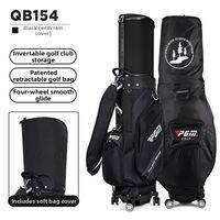 PGM GOLF | Unisex Telescopic Hardshell Golf Bag with 4 Wheels for Airline Check-in