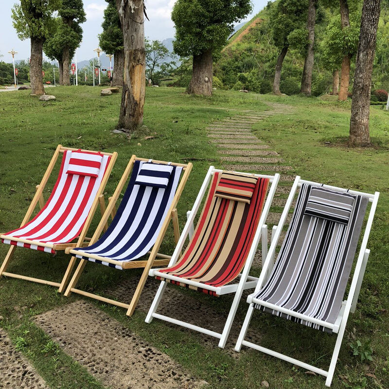 beach chair wooden arms