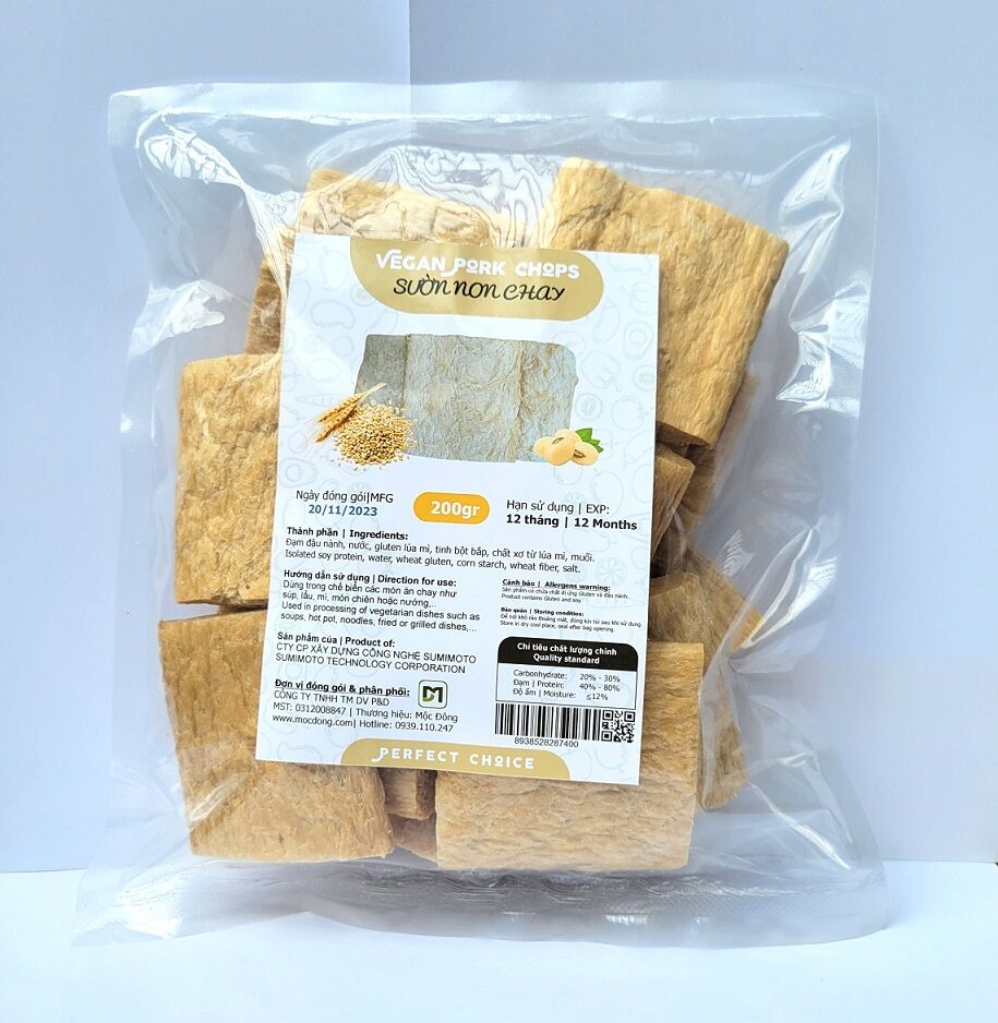 Túi 200gr Sườn Non chay đậu nành cao cấp