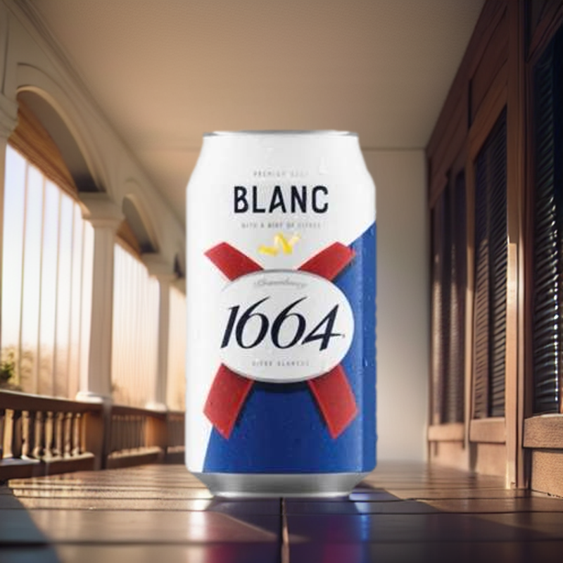 [T1/2025] Bia Blanc 1664 Pháp 330ml thùng 24lon (Trái cây nhập khẩu Q3)