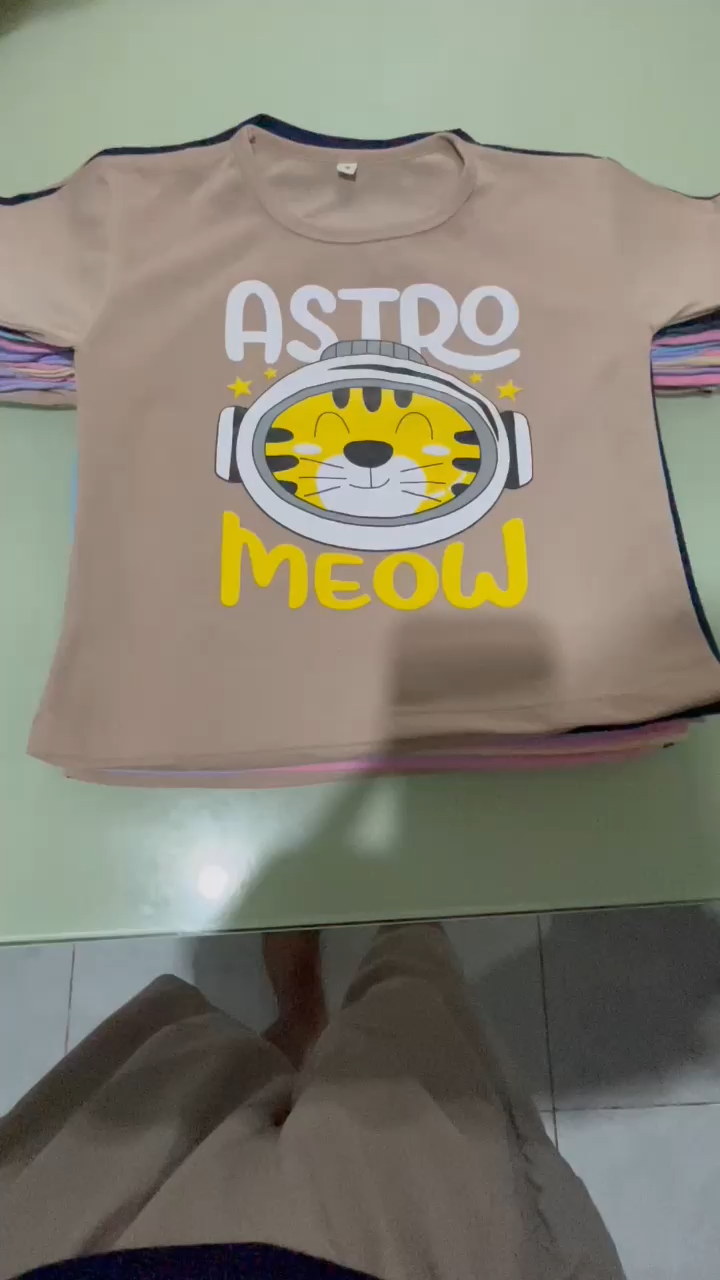 TopOne88 Kaos ATASAN Oblong Motif Random Anak Laki-Laki Perempuan Usia 2-8 Tahun