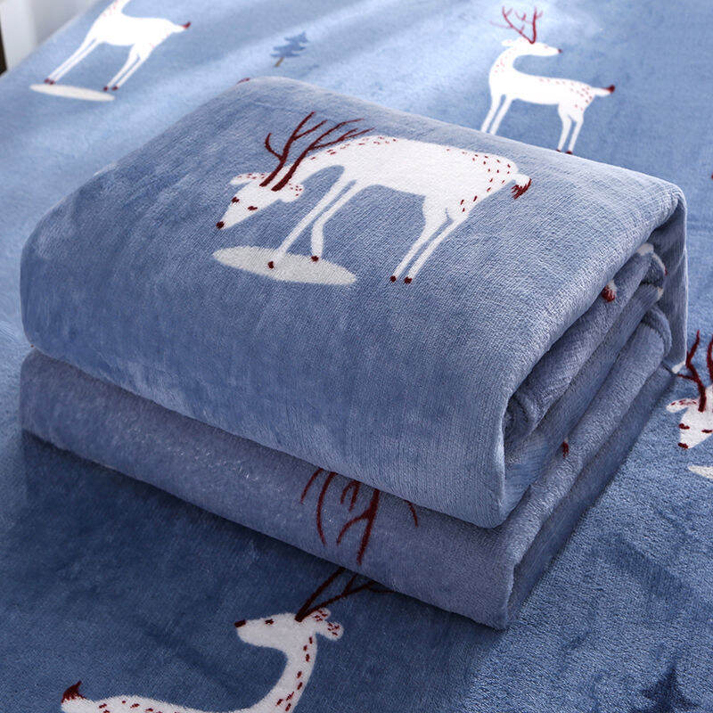Thickened Velvet Blanket Single Bed Student Childrens Winter Warm Breathable Polyester Fiber Floral Pattern Modern Simple Style