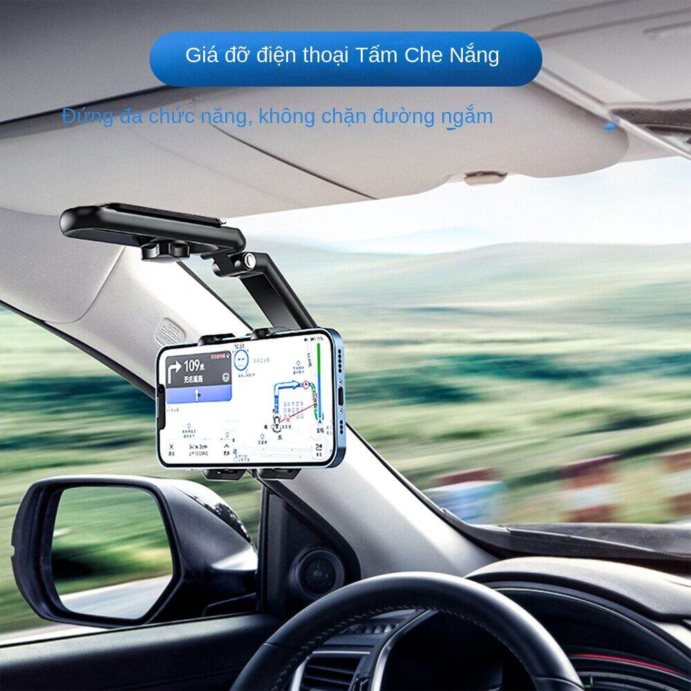 Podofo Car Rearview Mirror Mount Car GPS Stand Foldable Adjustment Phone Navigation Bracket Phone Holder Car Car Accessories