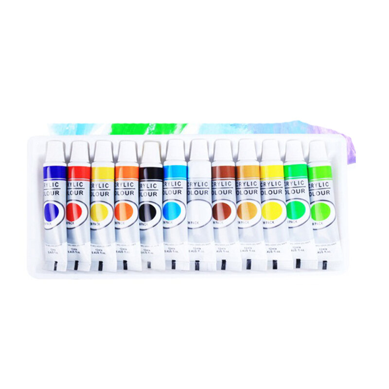 Childrens Watercolor Paints 12 Colors 24 Colors Drawing Materials Artistic Supplies for Kindergarten DIY Graffiti Painting Set