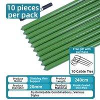 BAIFULING | Multi-plant Garden Trellis Plastic-coated Steel Pipe