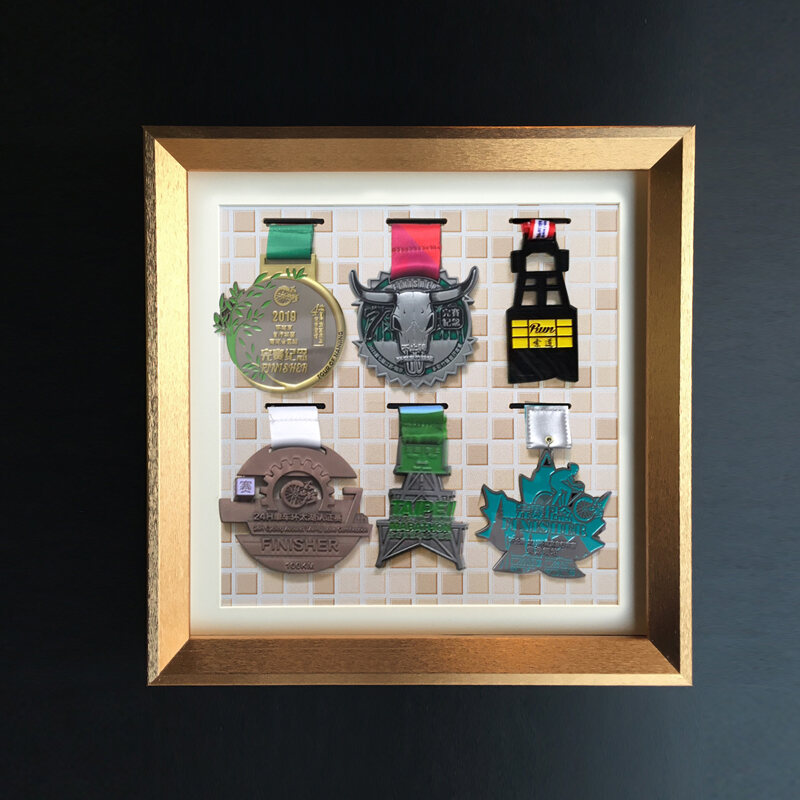 Medal Box Marathon Medal Storage Display Frame Wall-Mounted Medal Award ...